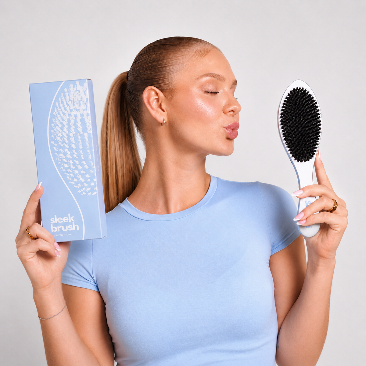 Sleek It Sleek Brush - Haarbürste für Sleek Look, Babyhaare und Flyaways